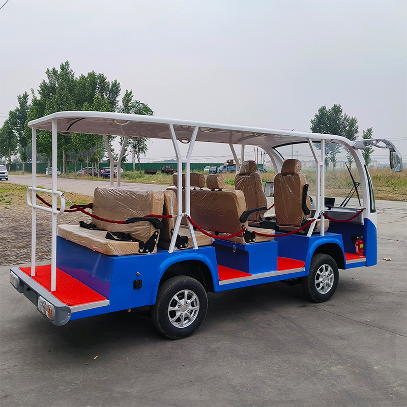 Tourist Car for Hotels, Resorts, and B&Bs, Shuttle for Real Estate Tours, 4 Rows, 11 Seats, Manufacturer's Electric Tourist Car