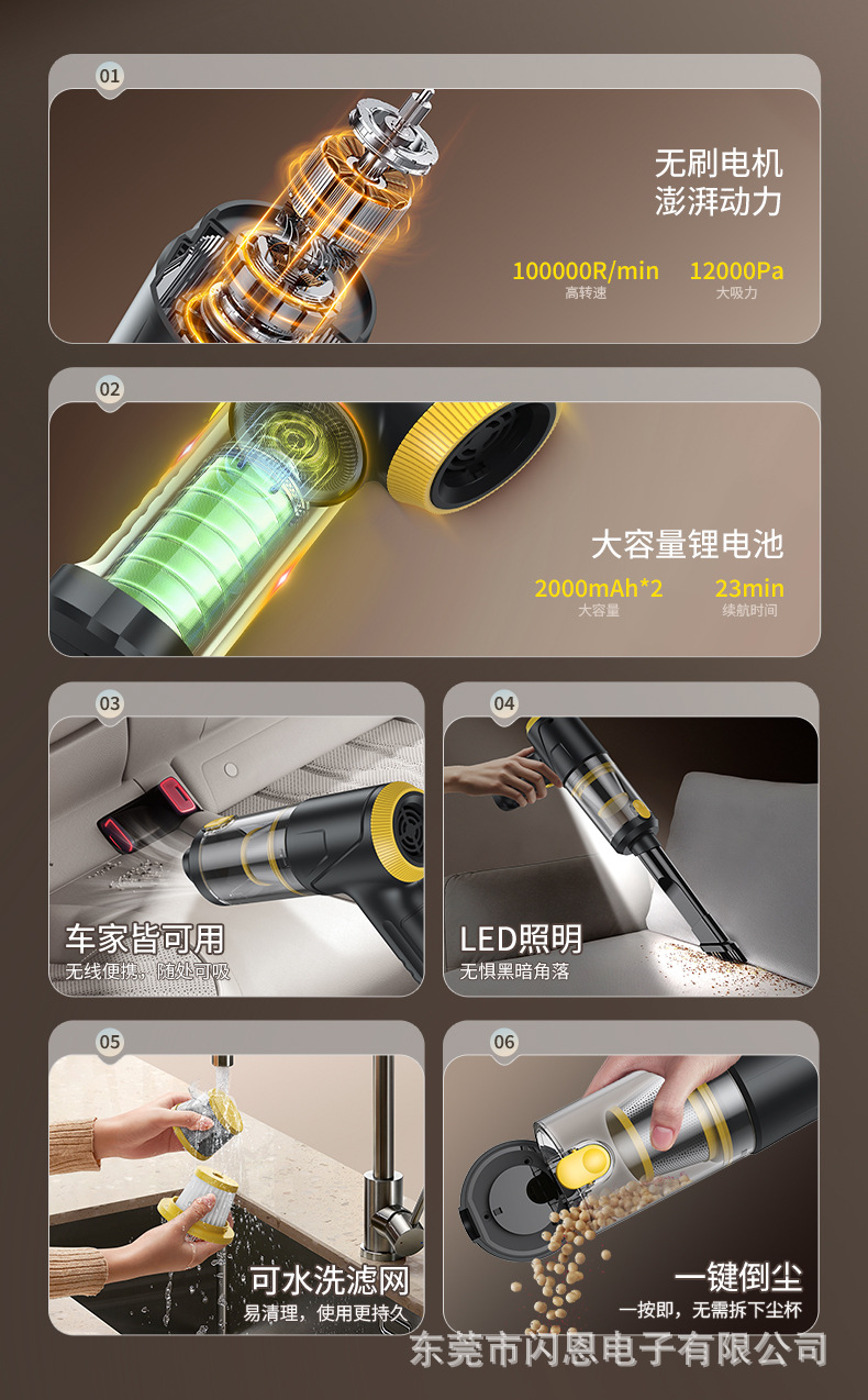 Newly upgraded digital display multifunctional vacuum cleaner, 4-in-1 wireless handheld vacuum cleaner with blowing, suction, extraction, and charging functions
