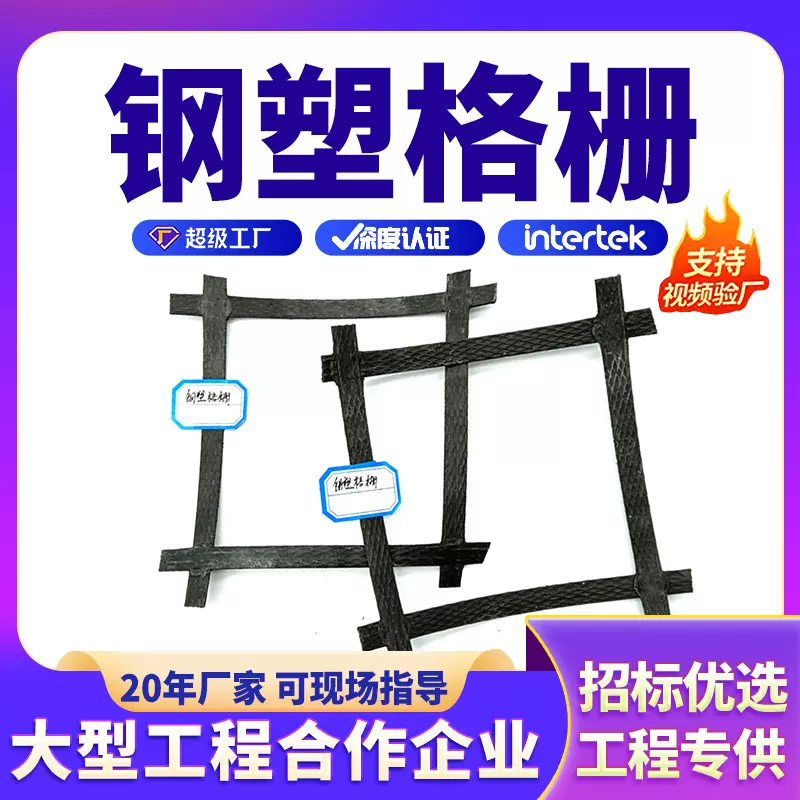 钢塑土工格栅双向复合生产厂家出售路基地基加固用安平市场定制