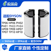 跨境专供适配戴森Dyson TP09 HP07空气净化器滤芯除粉尘毛发滤网