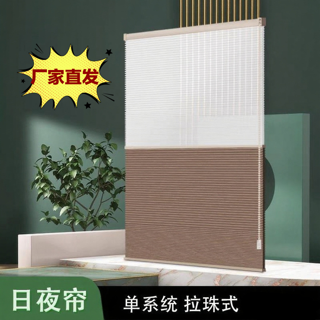 Electric Manual Thermal Insulation Full Blackout Day and Night Honeycomb Curtain Living Room Bedroom Study High-End Day and Night Curtain