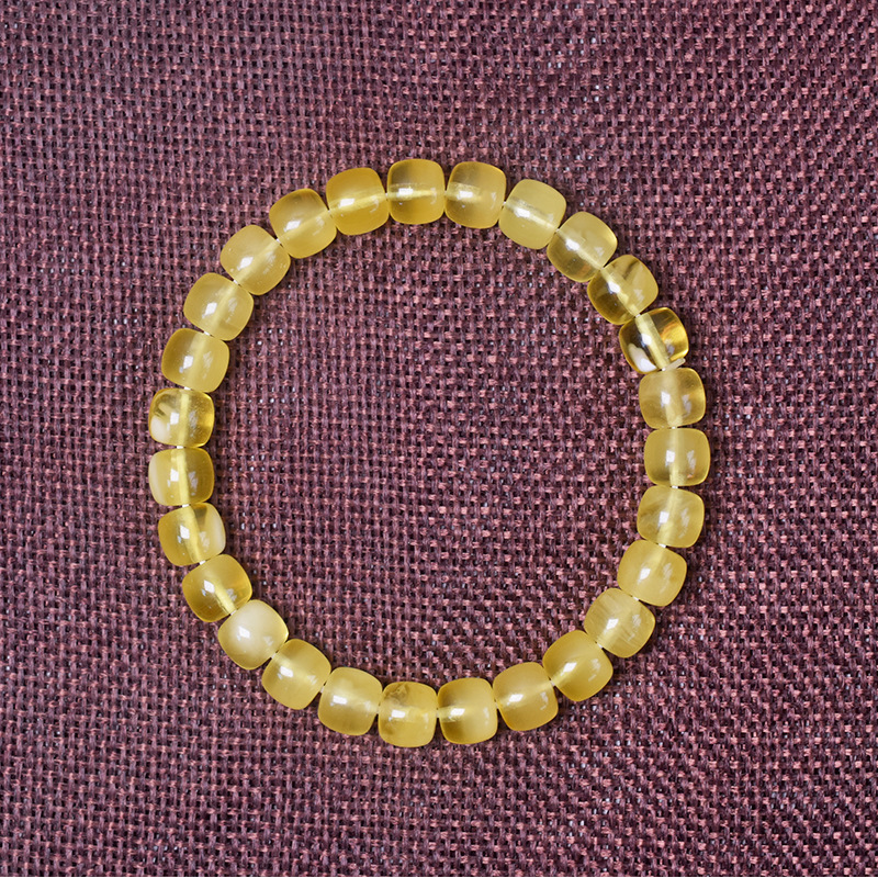 02/금 꿀 비즈 팔찌, 비즈 크기 약 8+mm/무게 약 8.10g