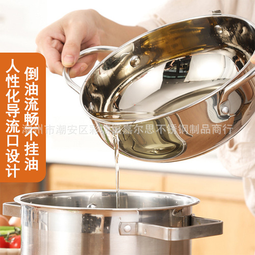 304 Stainless Steel Deep Fryer, Tempura Fryer, Household Oil Fryer with Temperature Control, Energy-Saving Model from OEM Manufacturer, Includes Filter Mesh