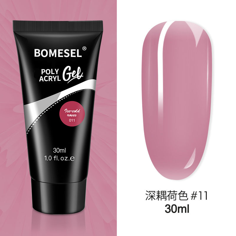 Explosión de uñas de color desnudo de cristal extensión de uñas sin papel modelo de extensión rápida 15ML 30ML