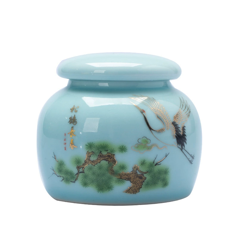 Кухонный чай Ceramic Tea Port Portable Black Wolfberry Tank Traditional Chinese Medicine Pink Tie Dendroboa Sealing Storing Reserve Moistus Crane