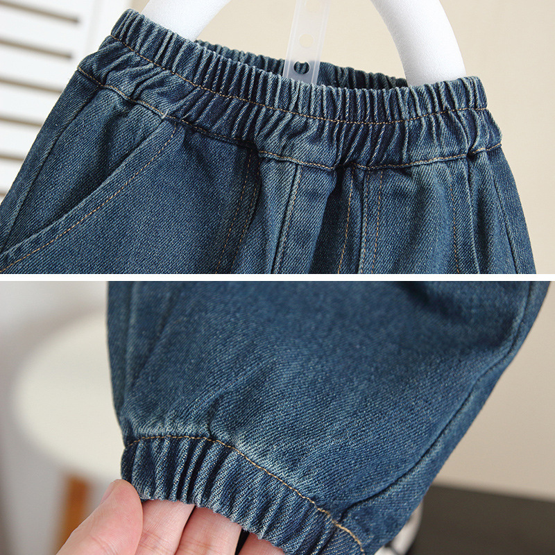 6142 Ultraman traje de mezclilla para niños modelos de primavera y otoño ropa de otoño de estilo occidental para niños 2024 nuevo abrigo fresco para bebés