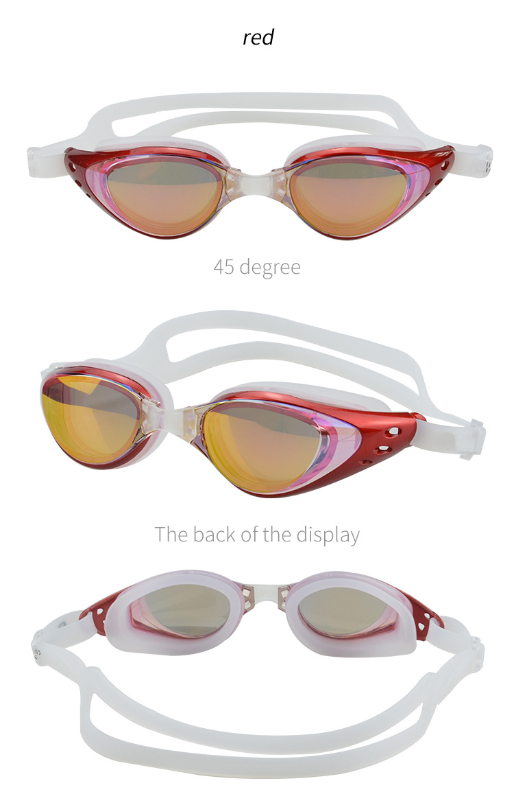 Óculos de natação de silicone para adultos, equipamentos para esportes ao ar livre, óculos de natação à prova d'água para treinamento_voghion.com