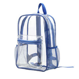 跨境透明双肩背包 旅行防水PVC收纳包背包现货大容量加厚学生书包