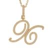 Gold letter X (chain included)