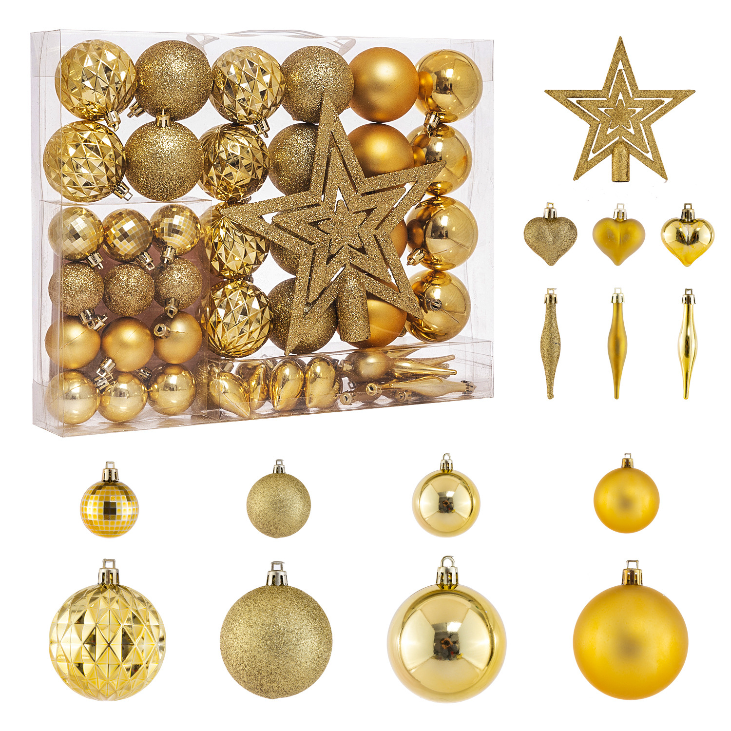 gold christmas ball ornaments.