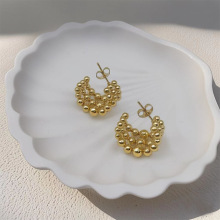 跨境专供钛钢耳钉女2025新款欧美 ins风时尚高级感不掉色现货批发