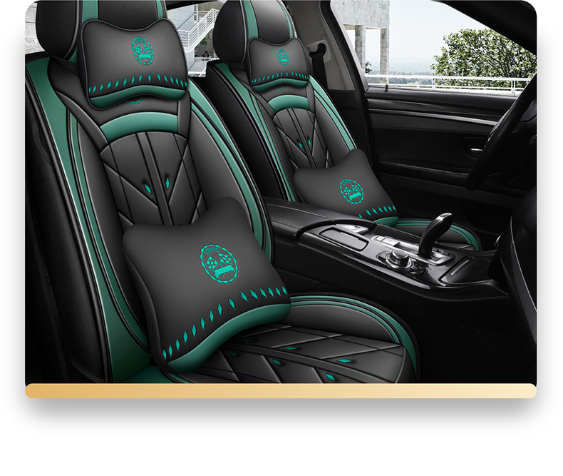 Car Seat Cushion Seat Cover Fully Surrounded Full Leather Four-Season Universal New Wear-Resistant Leather Seat Cover Seat Cushion Seat Cover Wholesale