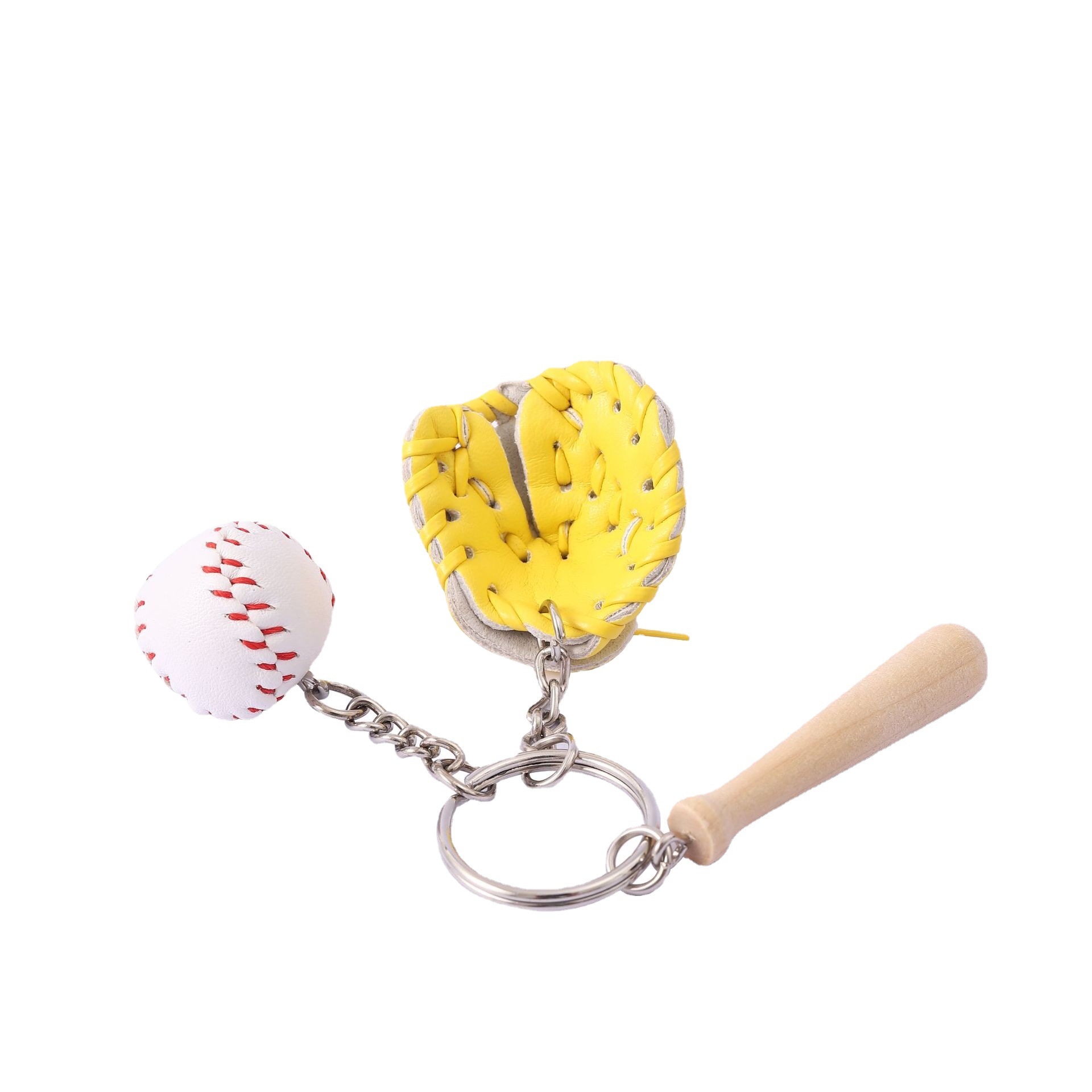 (Wholesale), baseball keychain, set, pendant, fashionable souvenir, 3 piece set, Birthday gift, three-in-one 5