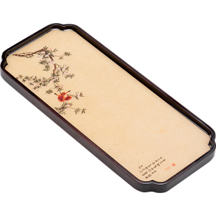 Guochao Handmade Teapot Tray Small Pot Bearing Household Chinese-style Retro Bamboo Dry Soaking Table Kung Fu Tea Set Pot Pad
