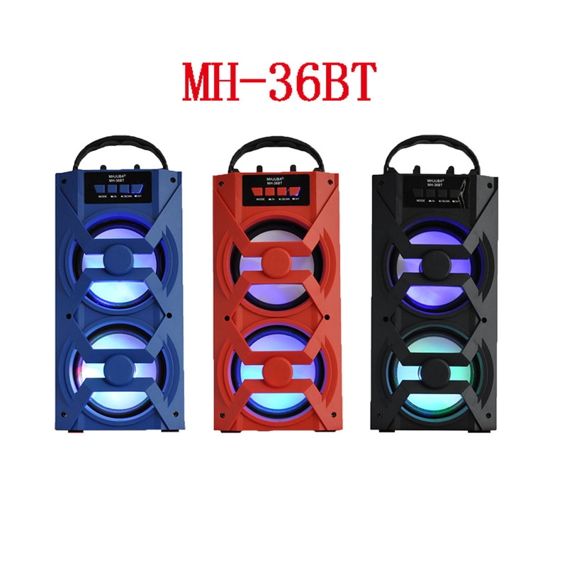Factory Direct Supply Bluetooth Wireless Portable Wooden Speaker with Radio Insertable Card Microphone Outdoor Square Dance Stall Promotion