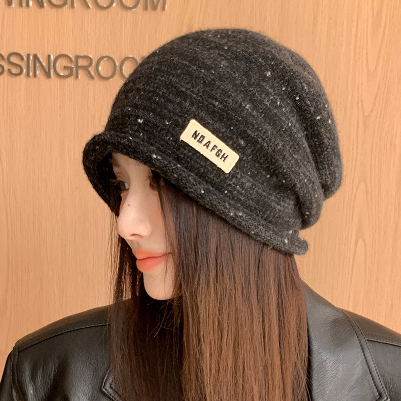 2025 Korean Version Autumn Winter Slouchy Beanie For Women Large Head Circumference Face Slimming Turban Versatile Warm_voghion.com