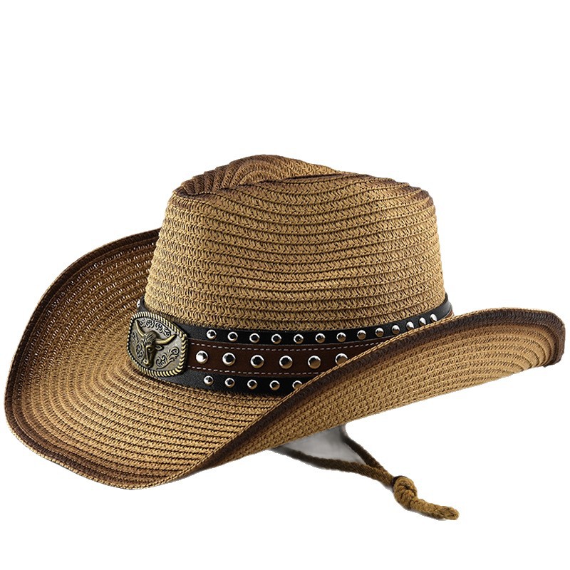 Nuevo sombrero de paja de protección solar al aire libre frente al mar amazon sombrero de playa pintado para hombres y mujeres sombrero de pesca