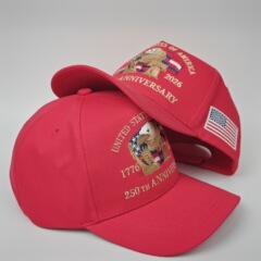 250th Anniversary Hat鹰与自由纪念帽跨境美国棒球帽刺绣鸭舌帽