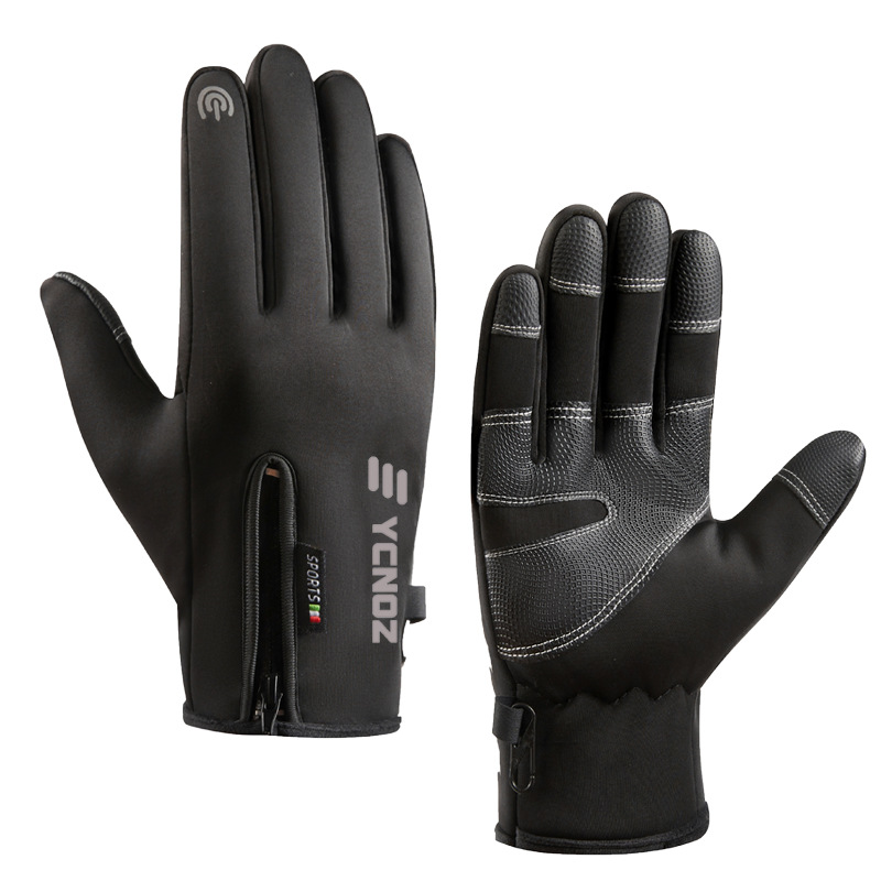 Winter Gloves Skiing Riding Sport Zipper Touch Screen Men Women Outdoor Autumn Winter Fleece Motorcycle Warm Gloves