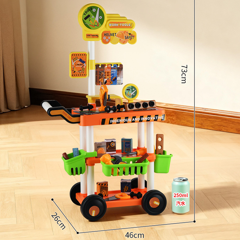 Cruce de la frontera de juguetes de carro infantiles de simulación de rompecabezas cubiertos de tocador herramientas de carro set al por mayor