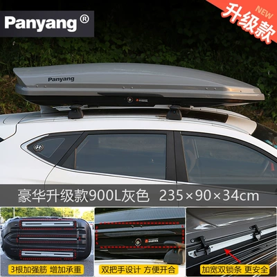 Suv Roof Box Universal – Roof box - no-punching-required-luxury-upgraded-model-900l-gray-double-opening-high-speed-silent-special-crossbar
