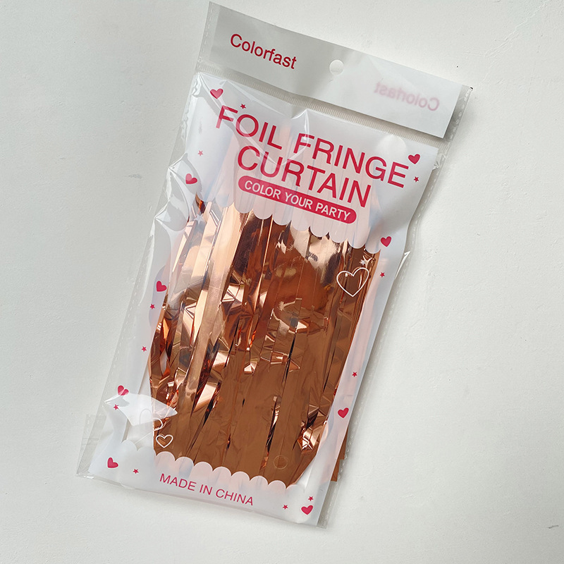 Cortina de seda de lluvia brillante transfronteriza decoración de la atmósfera de fondo de la fiesta de cumpleaños 1 * 2 metros cortina de seda de lluvia al por mayor