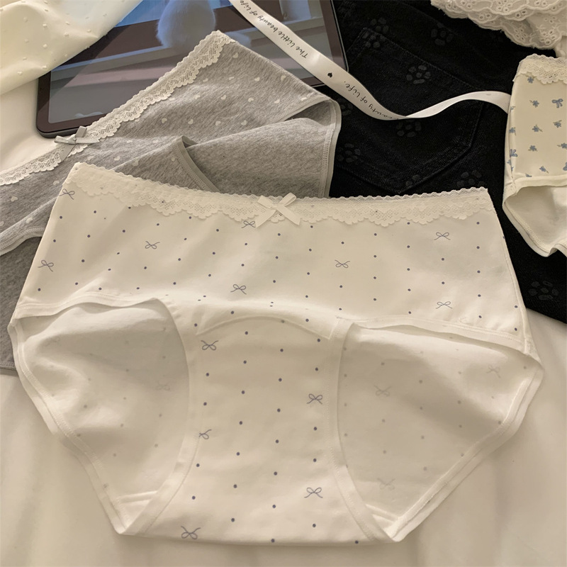 全裤10A抑菌女士纯棉内裤中腰包臀不夹臀短裤少女甜美短裤全棉裆|undefined