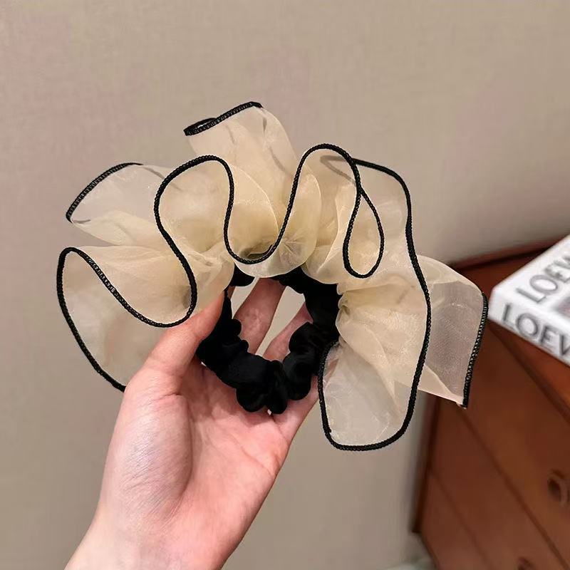 5677 스커트서클-블랙엣지 거즈 샴페인 컬러