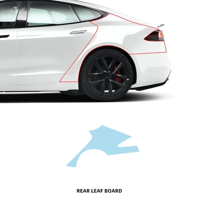 paint protective film, Car paint protective film - single-rear-leaf-board-tpu-transparent-protective-film-21-24-tesla-models