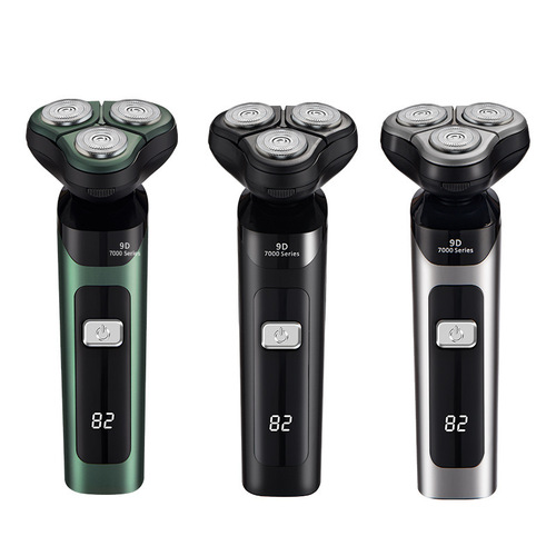 Cross-border new smart digital display electric shaver, full-body washable men's USB charging beard trimmer