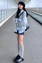 秋冬季小个子穿搭俏皮活泼减龄盐系学院风卫衣衬衫短裙三件套装女