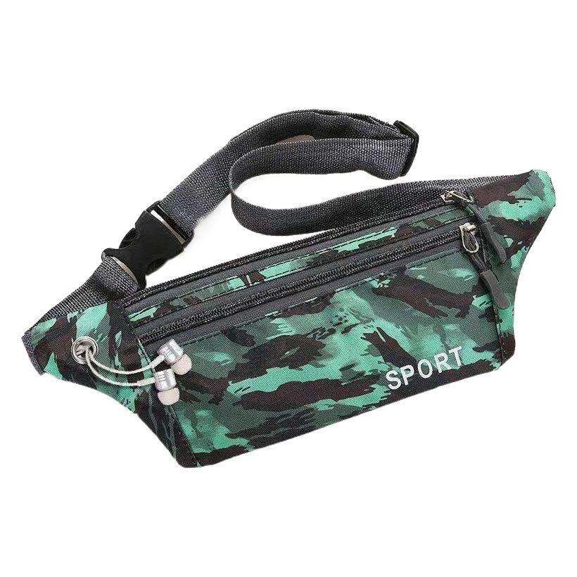 Factory wholesale camouflage waist bag men's and women's outdoor sports chest bag wear-resistant messenger bag waterproof close-fitting phone bag