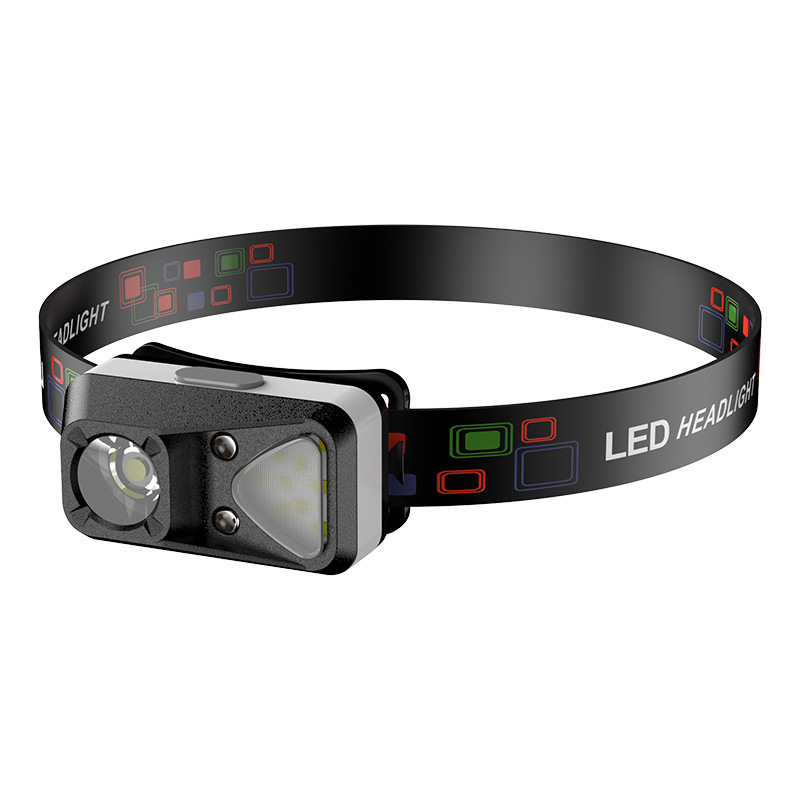 Faros de inducción de carga, ciclismo al aire libre, escalada, ligero, linterna montada en la cabeza, luz fuerte portátil, luz de pesca nocturna súper brillante