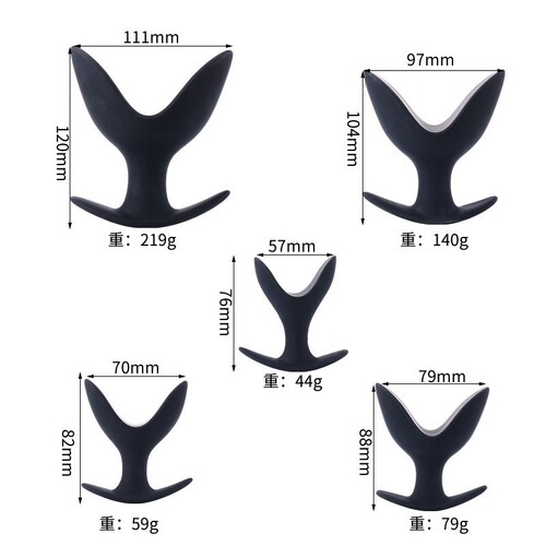 Black silicone anal plug for anal expansion, prostate massager for men and women, adult sex toys wholesale and delivery