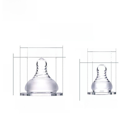 Baby Nipple with Wide Mouth Liquid Silicone Sanding Model for Infants and Toddlers, Avent Compatible, Simple/Boxed