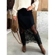 I 46851 Lace spliced skirt ��˿ƴ�Ӱ���ȹ�羳����ͨ����