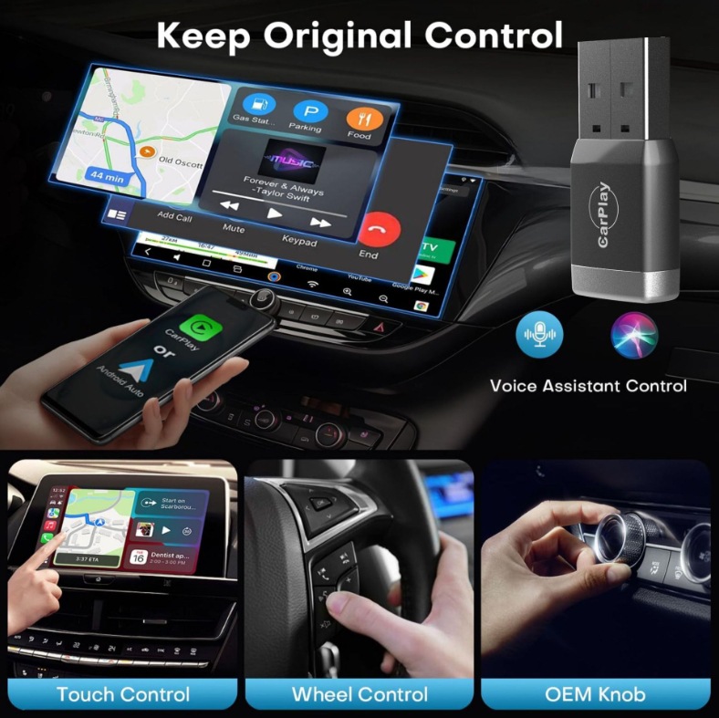 Wireless Carplay Car USB 2-in-1 Apple Android Auto 2-in-1 Screen Projection Overseas Youtube Interconnection