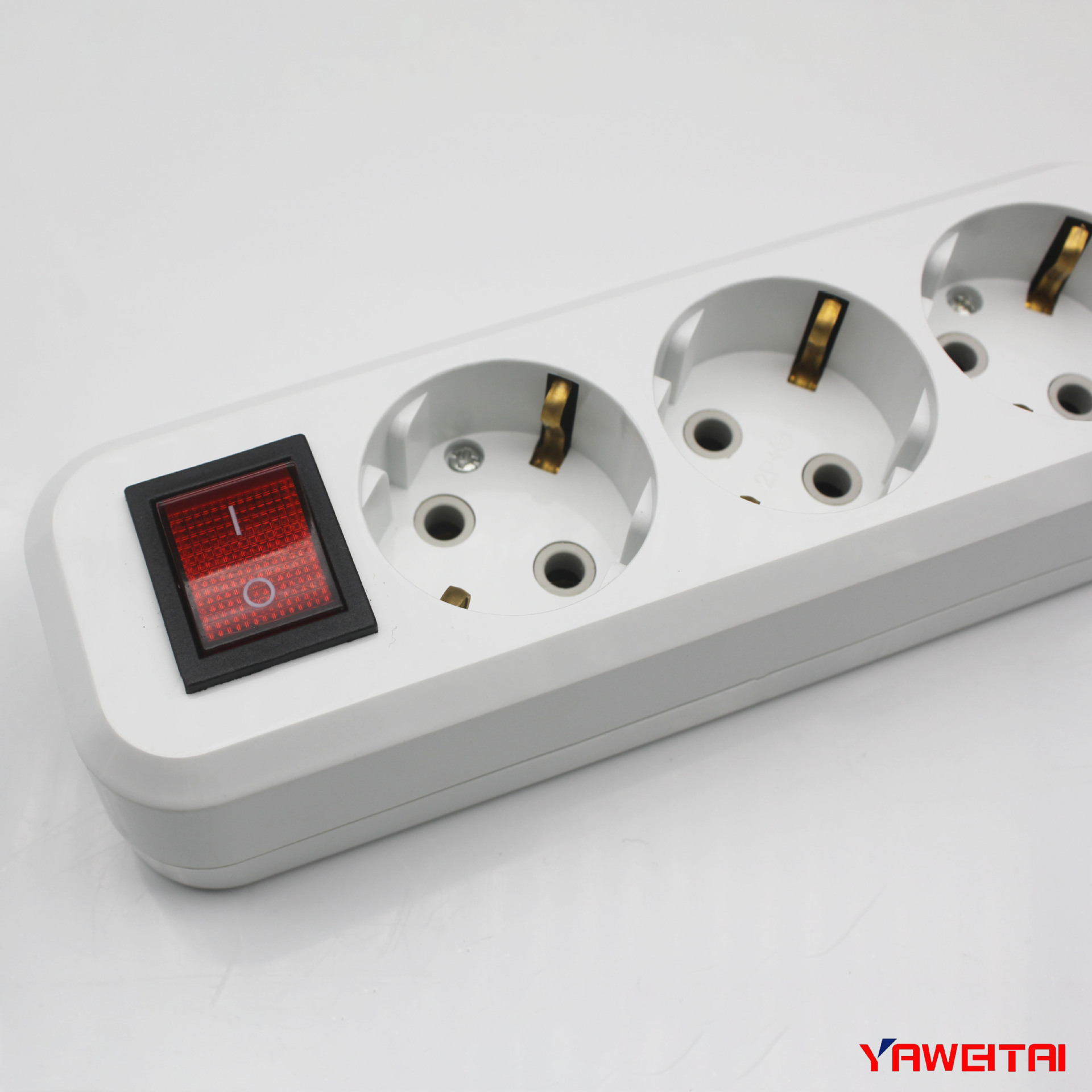 雅威欧式排插，三位插座，德式三位插座，欧式三位插座带开关
