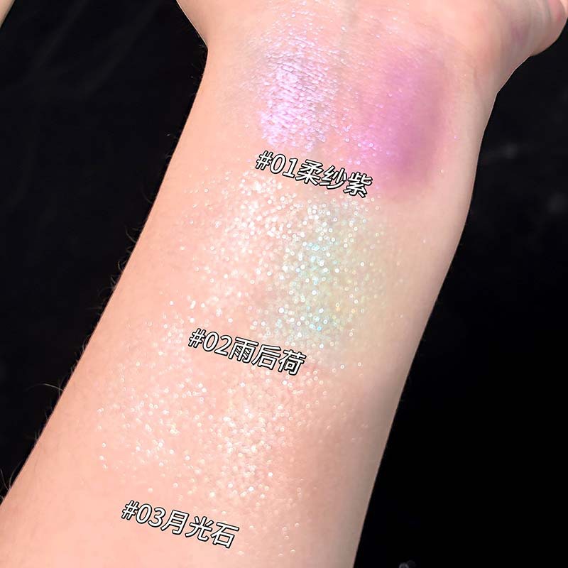 LUCKGO arena flotante brillante disco de alta calidad brillante retorno facial brillante brillante perla delicada sombra de ojos maquillaje transfronterizo