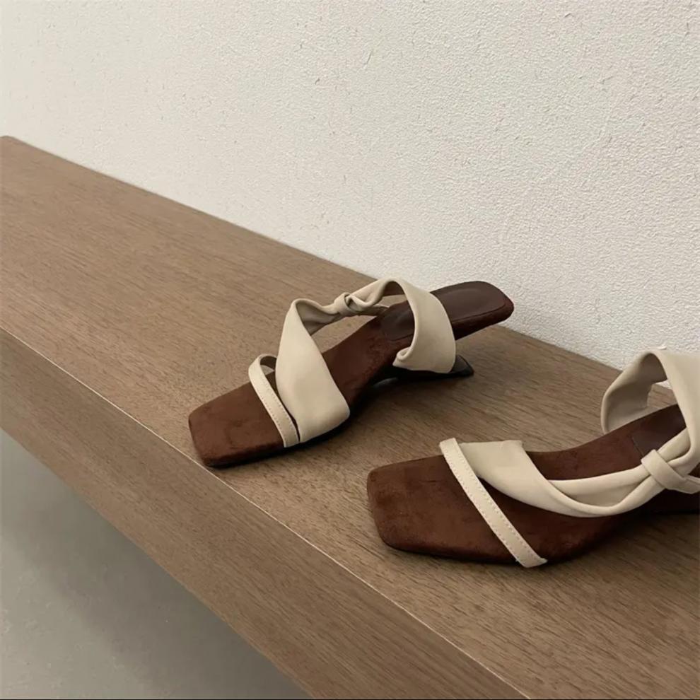 Niche High-End French Fairy Style One-Strap Women 2025 New Summer Elegant High Heels Sandals For Outdoor Wear Trendy_vogvips.com