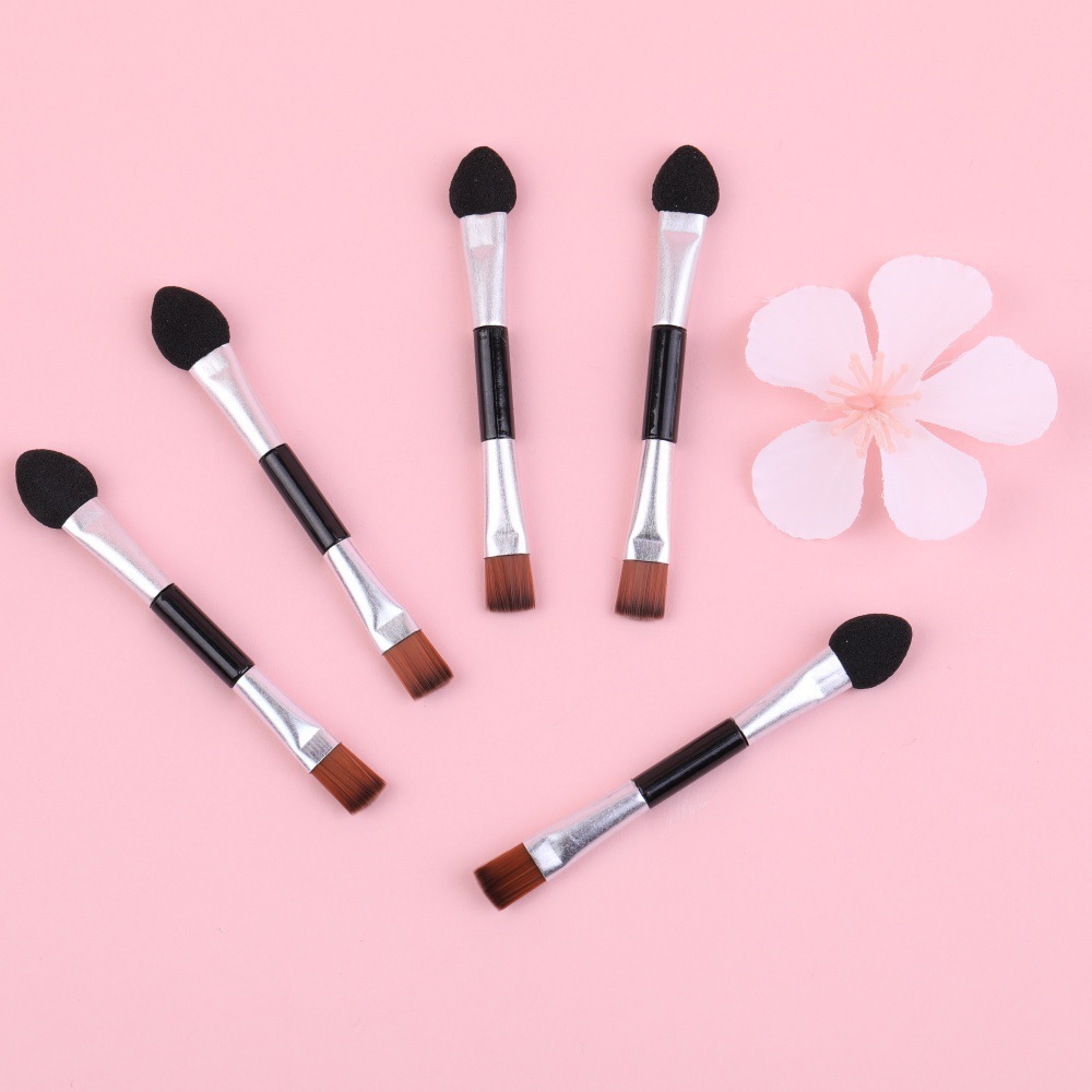 Multifuncional eye shadow stick eye shadow cepillo de doble cabeza mini cepillo de látex de algodón desechable herramienta de maquillaje de belleza