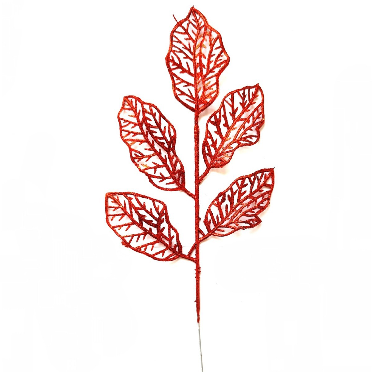 Transfronterizo sin correo imitación de polvo de oro plástico 5 piezas 33cm serie de polvo de oro decoraciones navideñas adornos de polvo de oro hojas