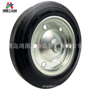 Factory Customized 15-Inch 380X80 Rubber Powder Wheel Trailer Equipment Mobile Heavy-Duty Caster High Load Rubber Solid Wheel