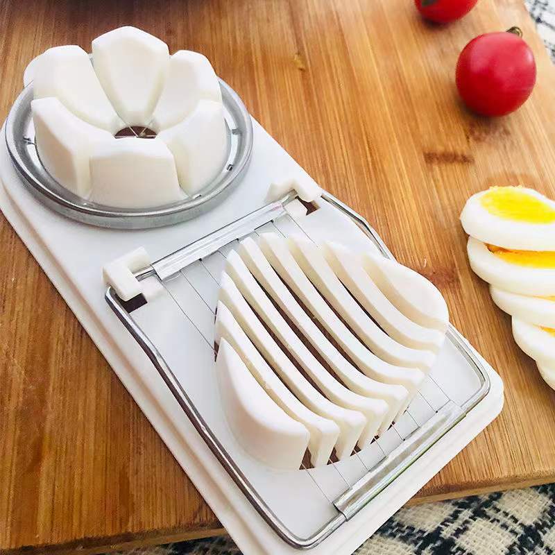 Factory Multi-functional Egg Slicer, 2-in-1 Egg Divider, Splitter, Stainless Steel Thousand-Year-Egg Slicer