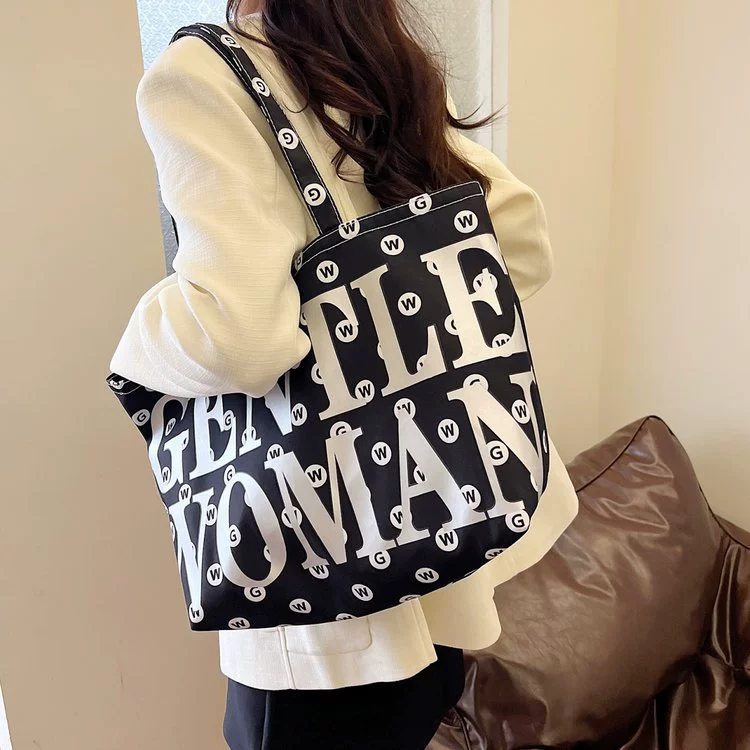Shopping bag, capacious handheld shoulder bag