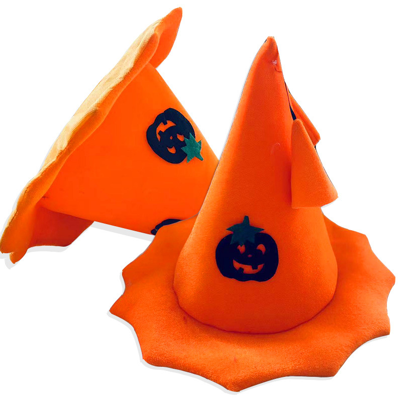 Vestido de los Niños Accesorios de Halloween sombrero decoraciones rendimiento adulto sombrero de calabaza hechicero sombrero de bruja tocado decorativo
