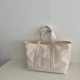 Ins Korean Simple Mommy Bag New Versatile Shoulder Bag Hand Bag Large Capacity Bow Embroidered Women's Bag