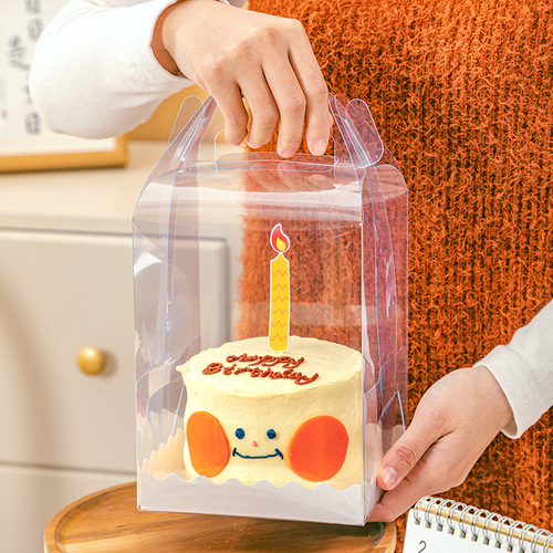 Cake box wholesale four-inch portable cake box thousand-layer mousse transparent 26-inch dessert disposable packaging box