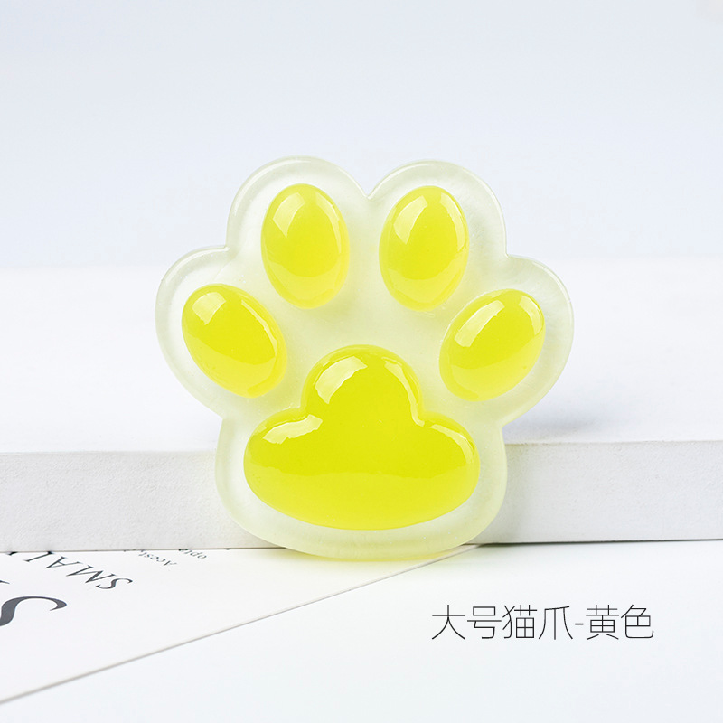 Accesorios de resina de dibujos animados luminoso lindo gato garra DIY crema pegamento teléfono móvil Shell parche accesorios para el cabello accesorios de parche de refrigerador