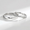 Ring for beloved suitable for men and women, silver 925 sample, light luxury style, Birthday gift